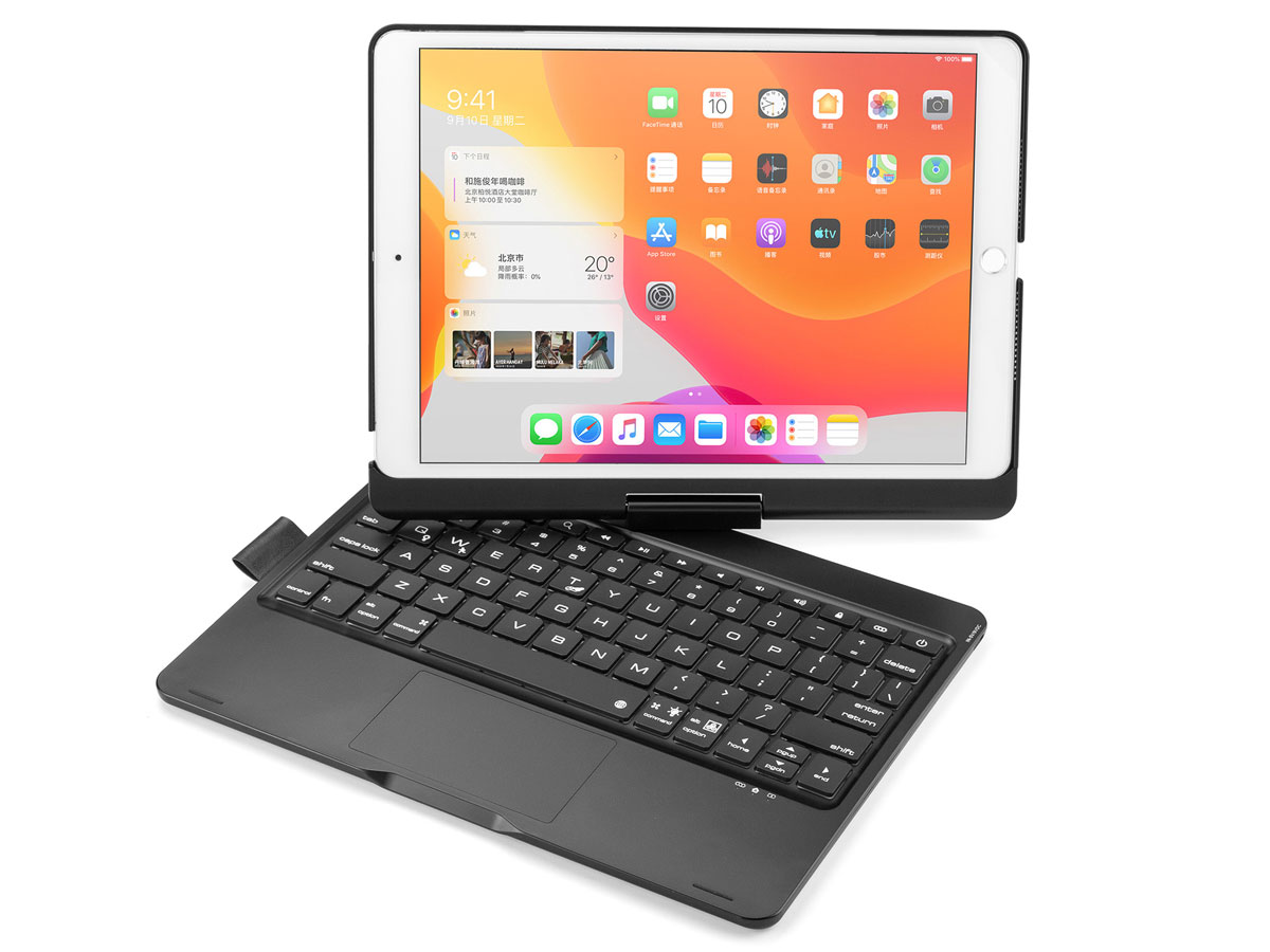 Toetsenbord Case 360 met Muis Trackpad Zwart - iPad Air 3 2019 Hoesje
