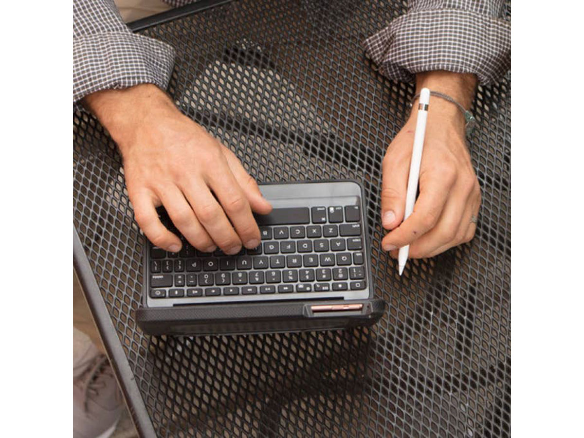 ZAGG Rugged Book Keyboard Case AZERTY - iPad Mini 5 Toetsenbord Hoesje