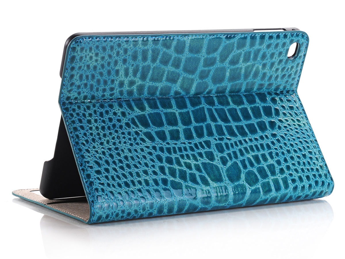 Crocodile Stand Case Turquoise - iPad Mini 4 Hoesje