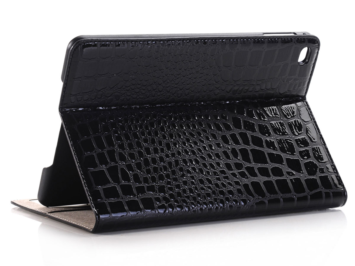 Crocodile Stand Case Zwart - iPad Mini 4 Hoesje