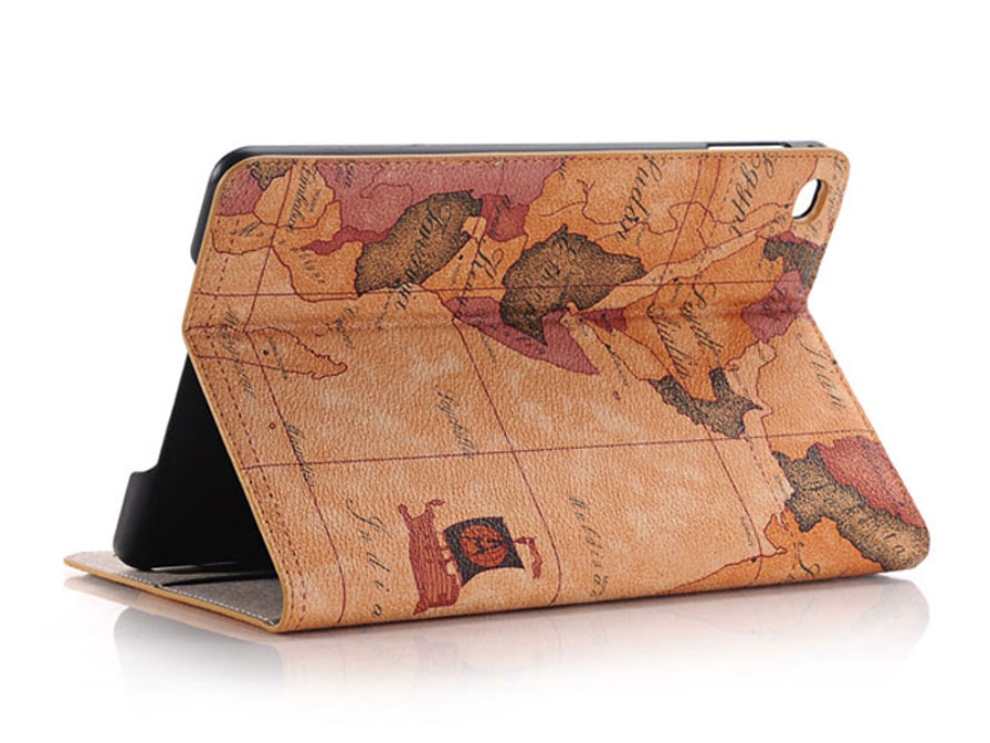 Antique World Map Stand Case - iPad Mini 4 Hoesje