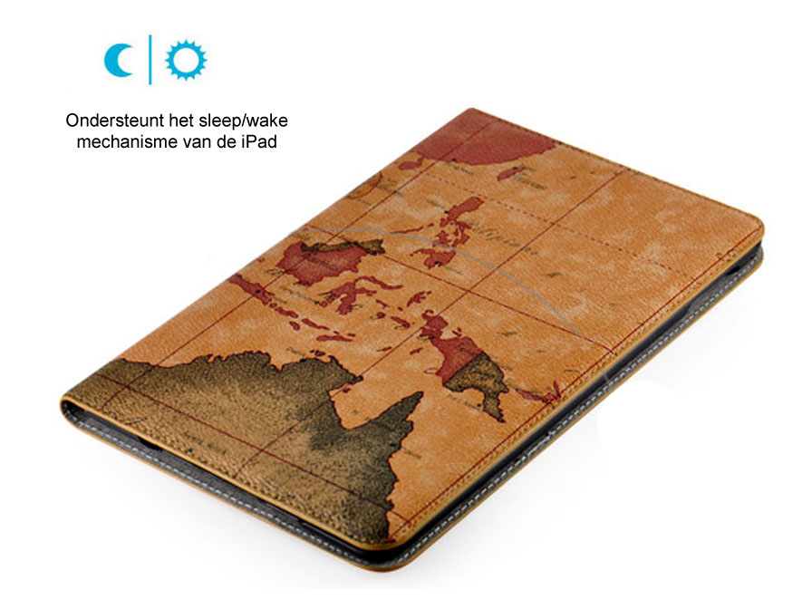 Antique World Map Stand Case - iPad Mini 4 Hoesje