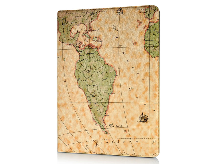 Antique World Map Stand Case - iPad Pro (12.9) Hoesje