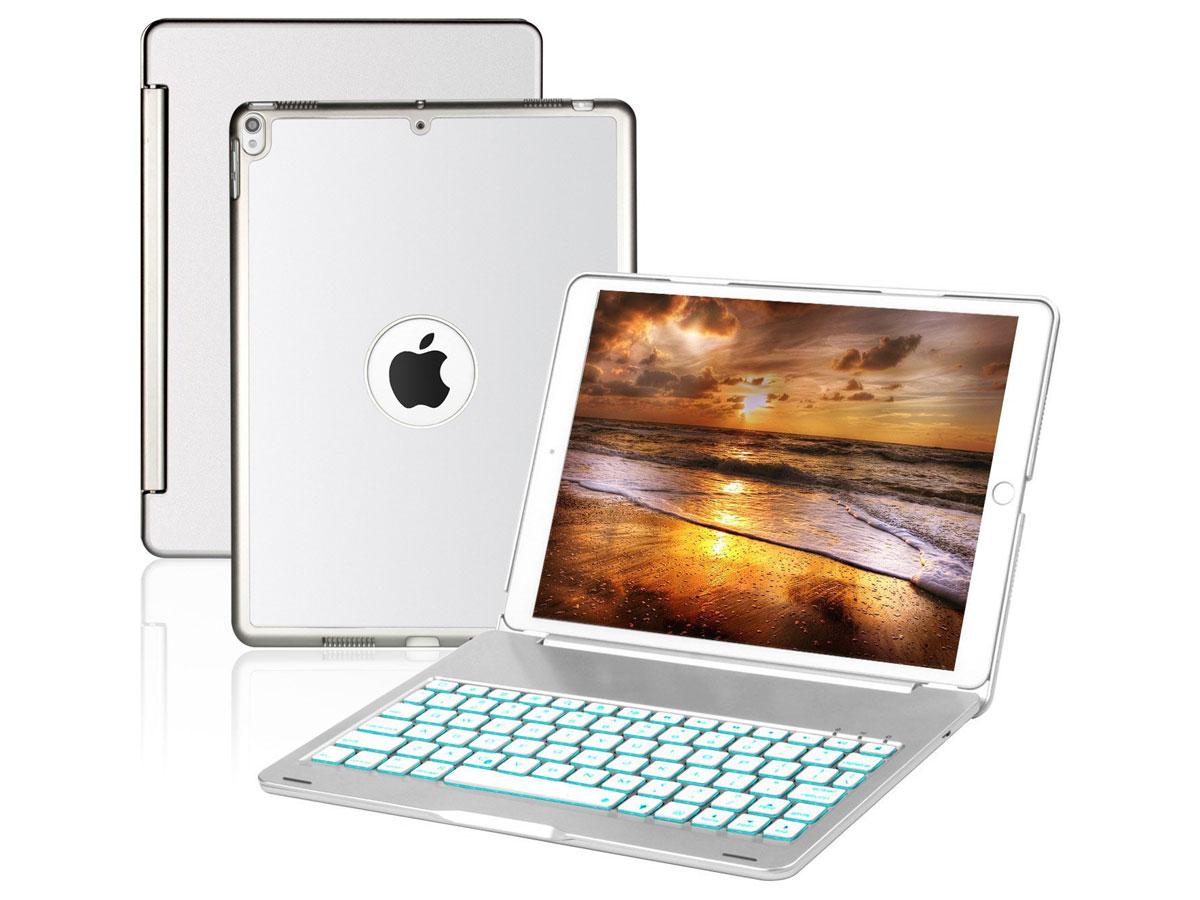 iPad 10.5 Toetsenbord Keyboard Hoesje Zilver