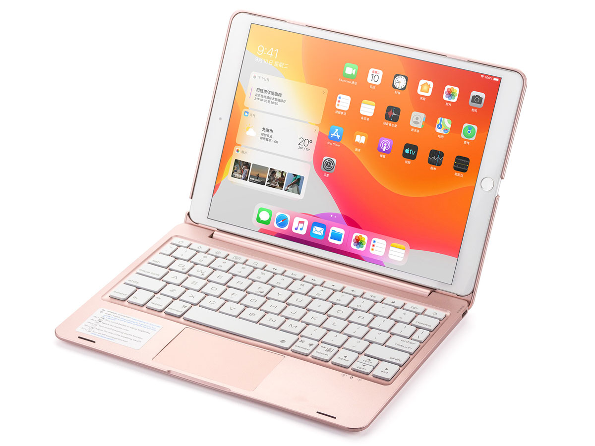 Toetsenbord Case met Muis Trackpad Rose - iPad Pro 10.5 Hoesje Rose goud