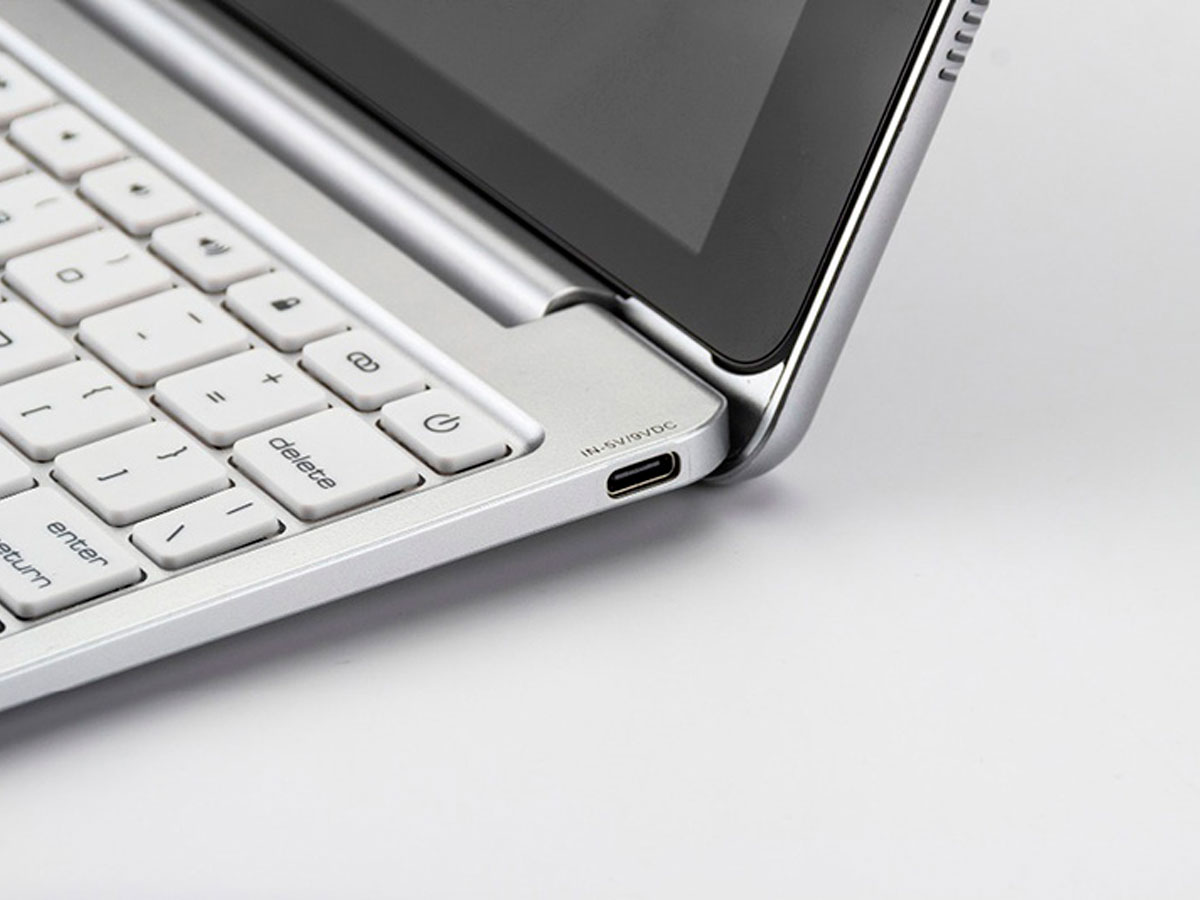 Toetsenbord Case met Muis Trackpad Zilver - iPad Pro 10.5 Hoesje