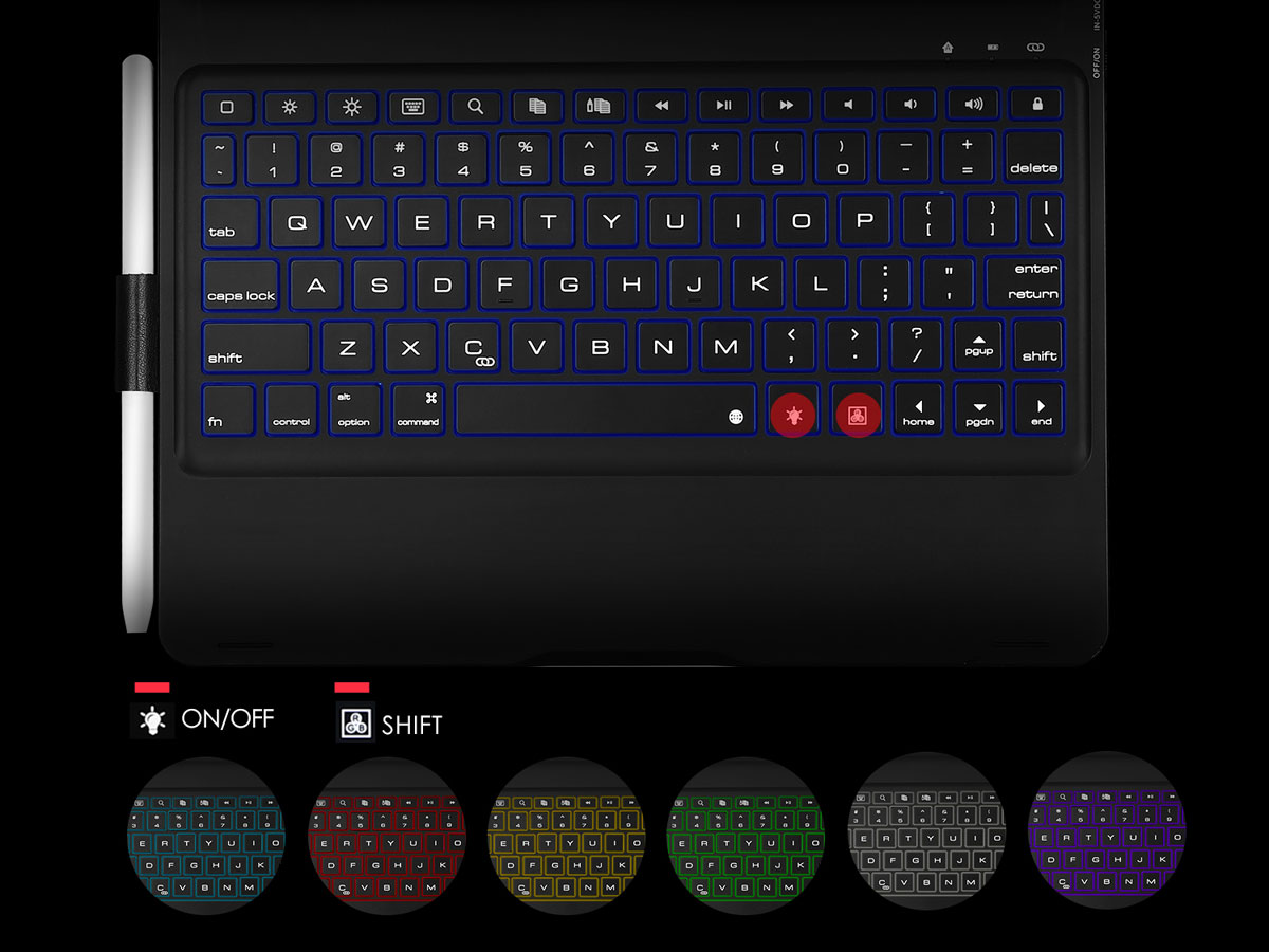 Bluetooth Toetsenbord Case 360 Zwart - iPad Pro 10.5 Toetsenbord Hoesje