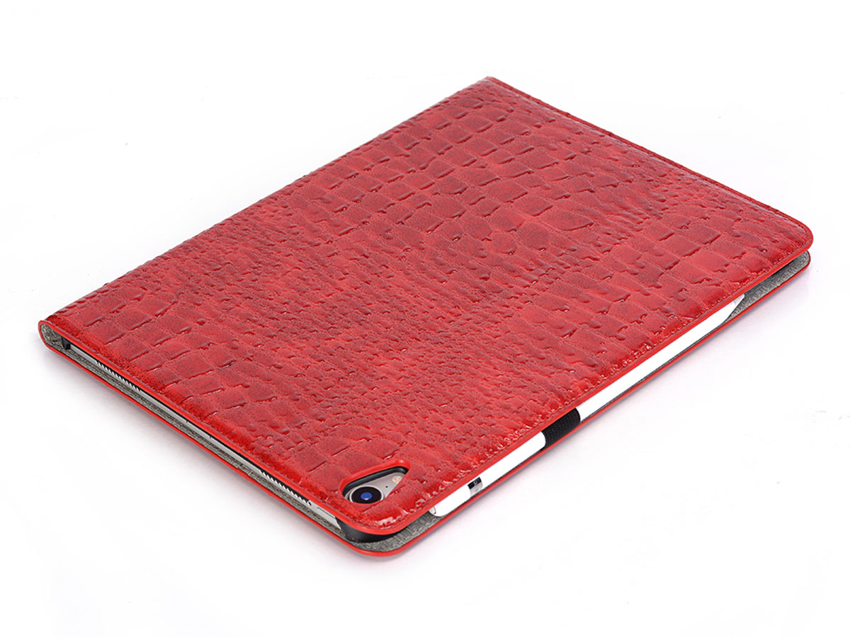 Croco Stand Folio Case Rood - iPad Pro 11 2018 hoesje