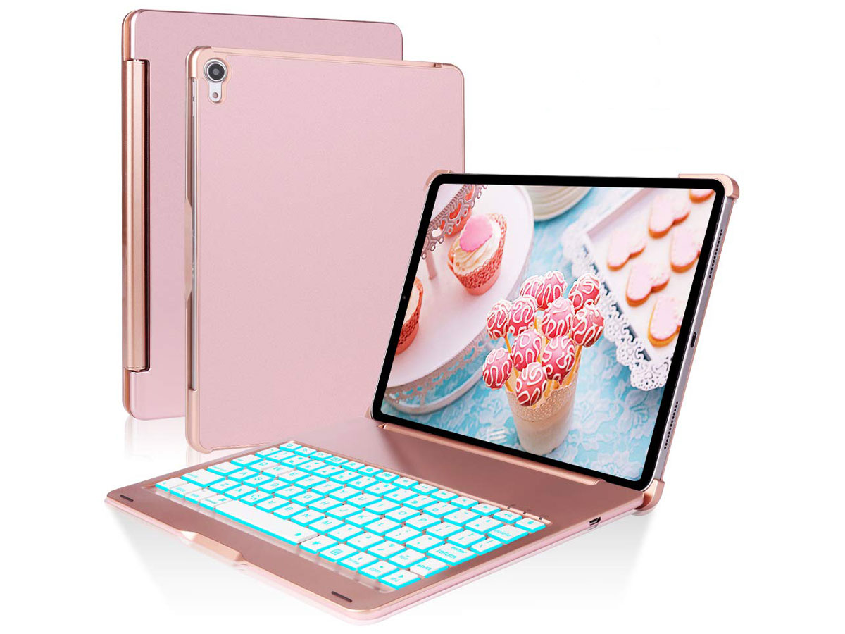 Bluetooth Toetsenbord Case Rosé - iPad Pro 11 2018 Hoesje