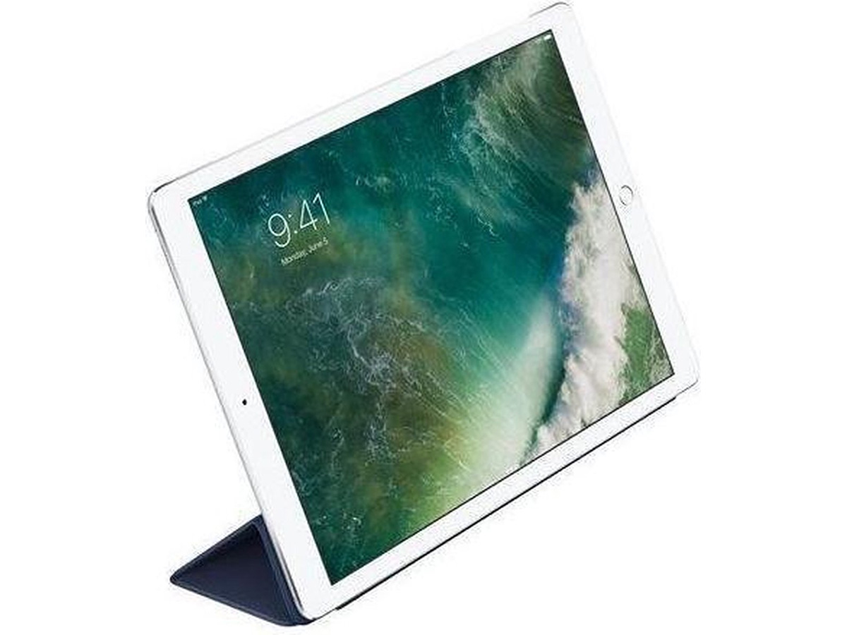 Apple Leather Smart Cover Blauw - Origineel iPad Pro 12.9 (2015/2017) hoesje