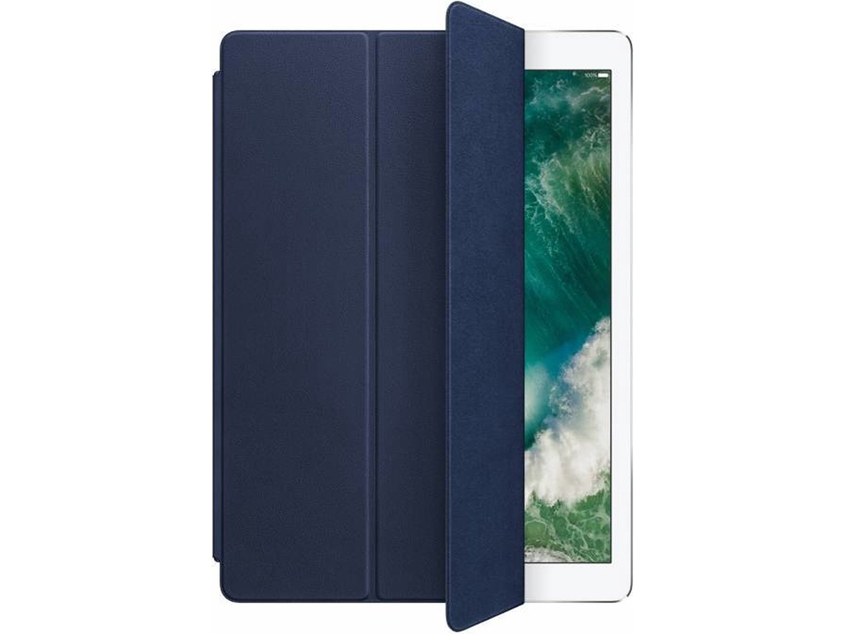 Apple Leather Smart Cover Blauw - Origineel iPad Pro 12.9 (2015/2017) hoesje