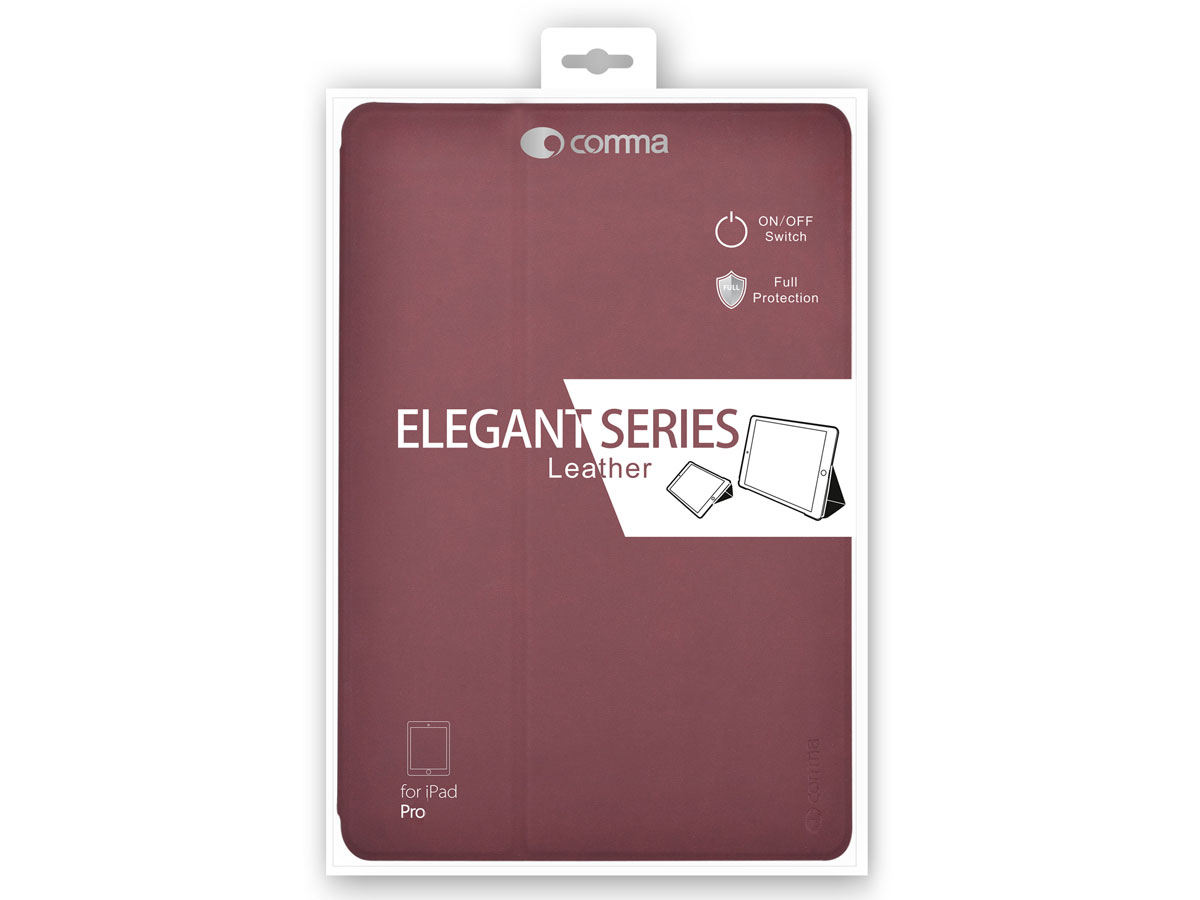 Comma Elegant Leather Case Rood - iPad Pro 12.9 (2015/2017) hoesje