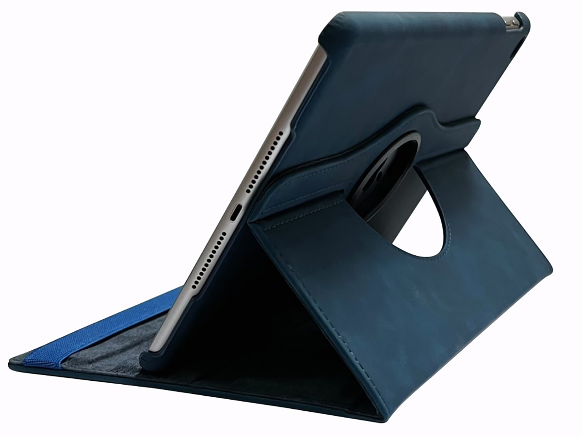 Vintage Draaibare Swivel Stand Case Blauw - iPad Pro 12.9 (2015/2017) Hoesje