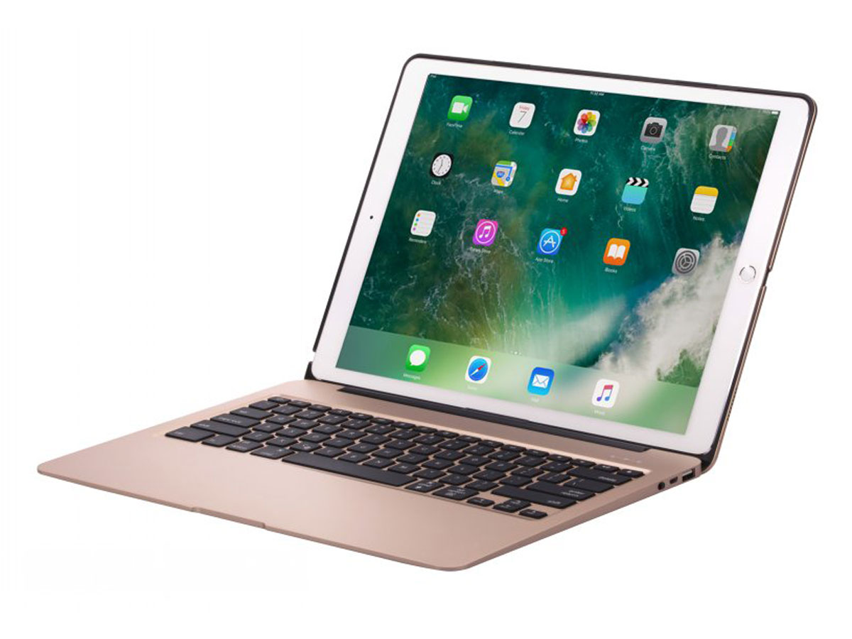 Bluetooth Toetsenbord Case Goud - iPad Pro 12.9 (2015/2017) Hoesje