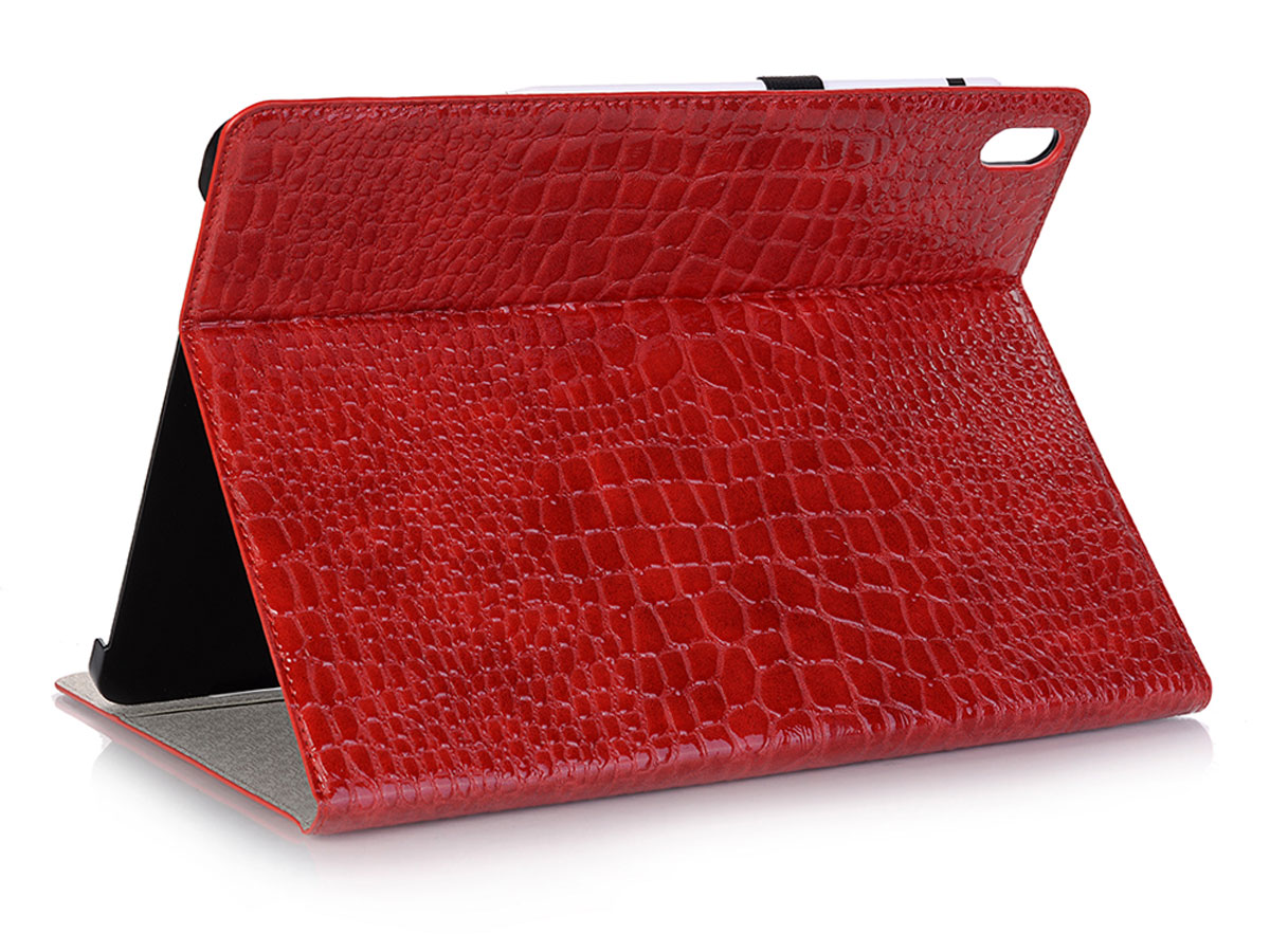 Croco Stand Folio Case Rood - iPad Pro 12.9 2018 hoesje