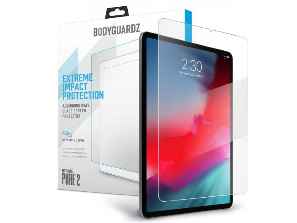 Bodyguardz Pure 2 Glass - iPad Pro 12.9 Screen Protector Transparant