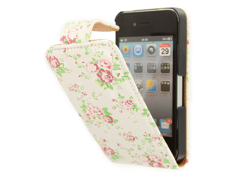 Flower Flip Case voor iPhone 4/4S