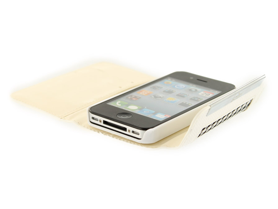 Houndstooth Trifold Wallet Case Hoesje voor iPhone 4/4S