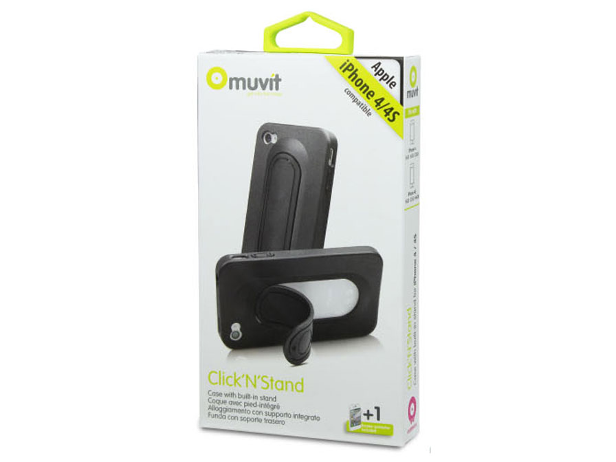 Muvit Click'N'Stand - Hoesje met standaard voor iPhone 4/4S
