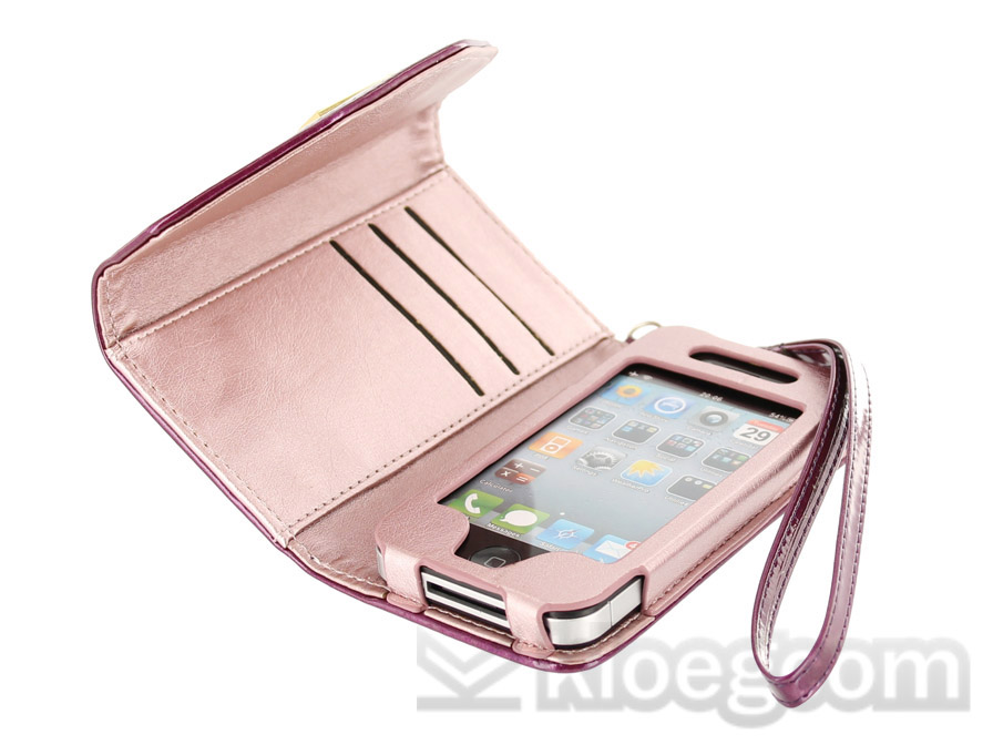 Sparkling Trifold Wallet Case Hoesje voor iPhone 4/4S