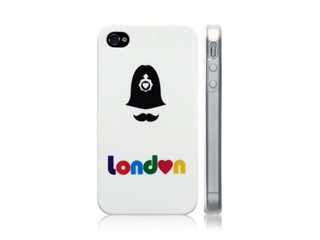 CaseBoutique London Bobby Moustache TPU Hoesje voor iPhone 4/4S