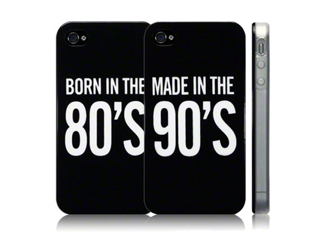 CaseBoutique TPU Case Black 80's & 90's voor iPhone 4/4S