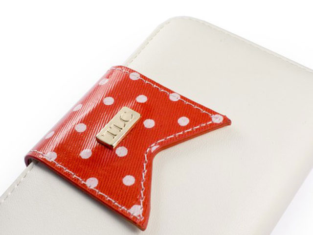 Tuff-Luv Polka-Hot Wallet Case Hoesje voor iPhone 5/5S