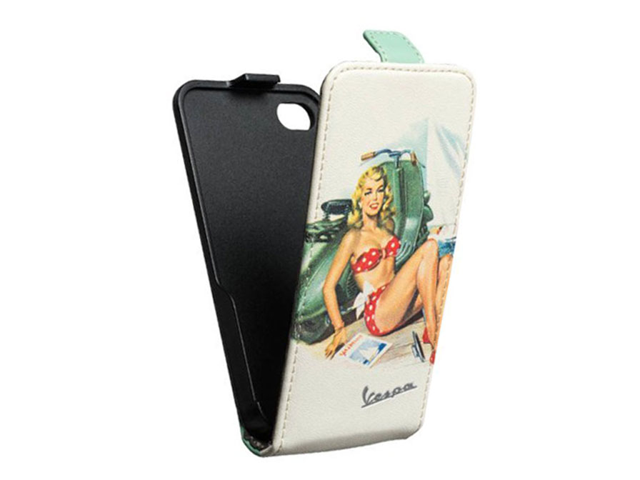 Vespa 50's Retro Flip Case Hoesje voor iPhone 4/4S