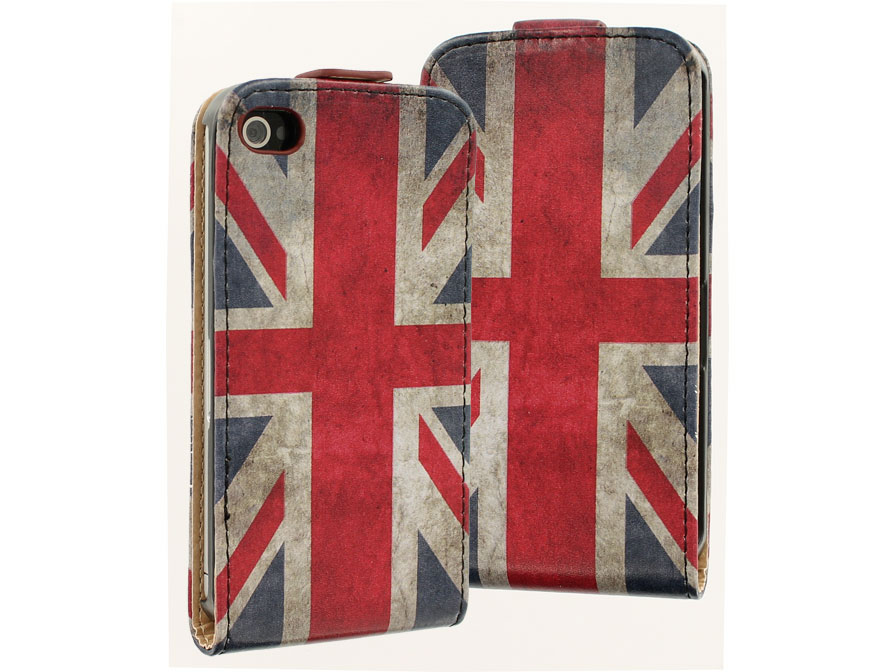 Great Brittain Vintage Flip Case voor iPhone 4/4S