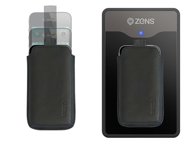 Zens Qi Leather Wireless Charging Sleeve Case voor iPhone 4/4S