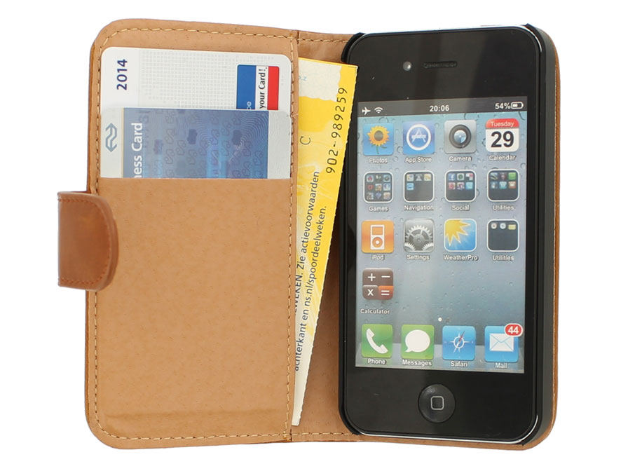 Luxury Wallet Case - iPhone 4/4S hoesje