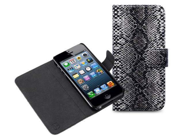 Covert Snakeskin Sideslip Wallet Case Hoesje voor iPhone 5/5S