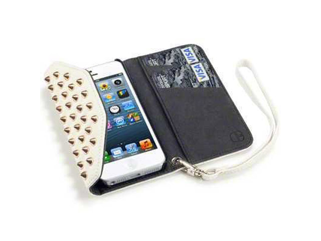 Covert Studded Trifold Wallet Case Hoesje voor iPhone 5/5S