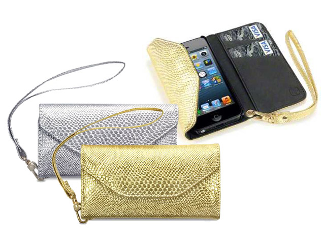 Covert Shiny Snake Trifold Wallet Case Hoesje voor iPhone 5/5S