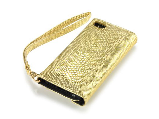 Covert Shiny Snake Trifold Wallet Case Hoesje voor iPhone 5/5S