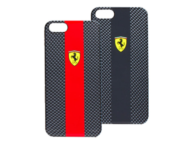 Ferrari Carbon Effect Back Case Voor Iphone 5 5s