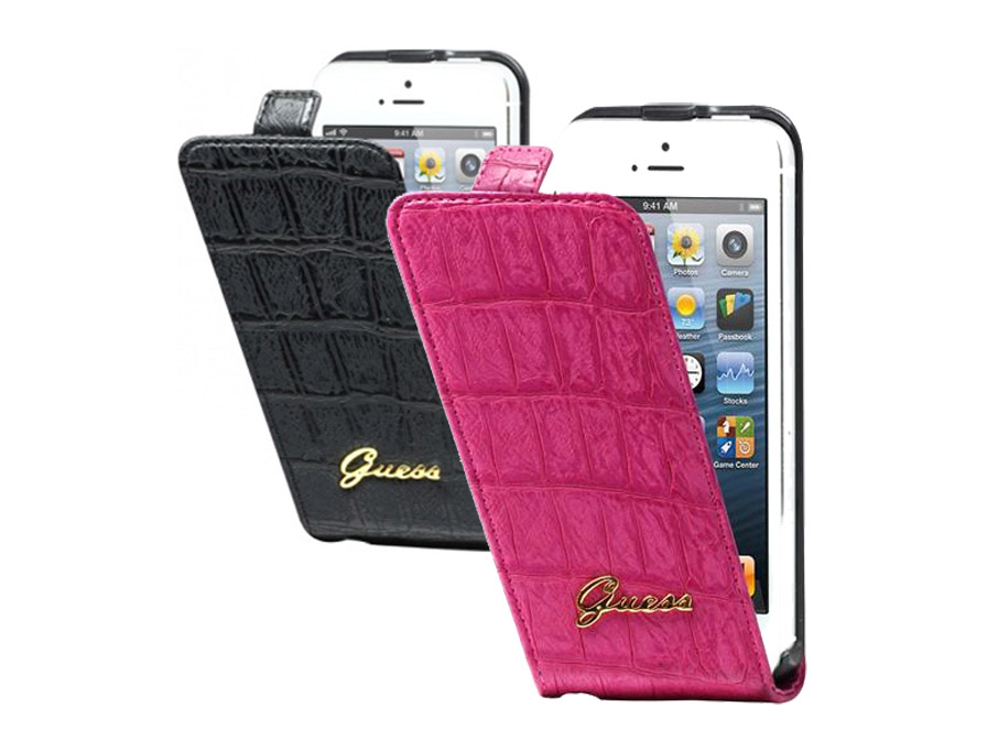 Guess Matte Croco Flip Case - iPhone SE / 5s / 5 hoesje