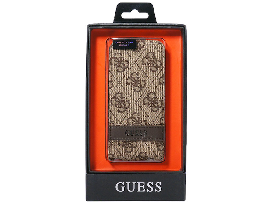 Guess Monogram Leather Case - iPhone SE / 5s / 5 hoesje