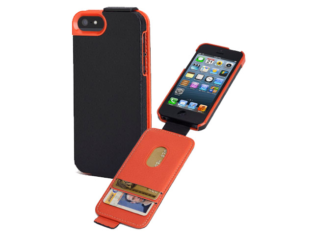 Kensington Portafolio Black Orange Flip Case voor iPhone 5/5S