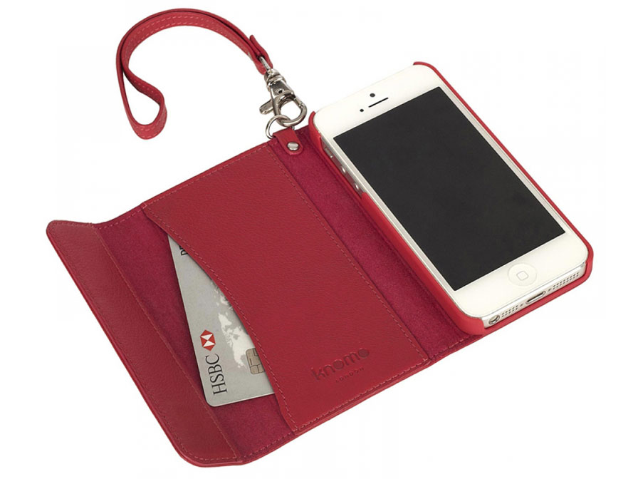Knomo Leather Folio Wristlet Case Hoesje voor iPhone 5/5S