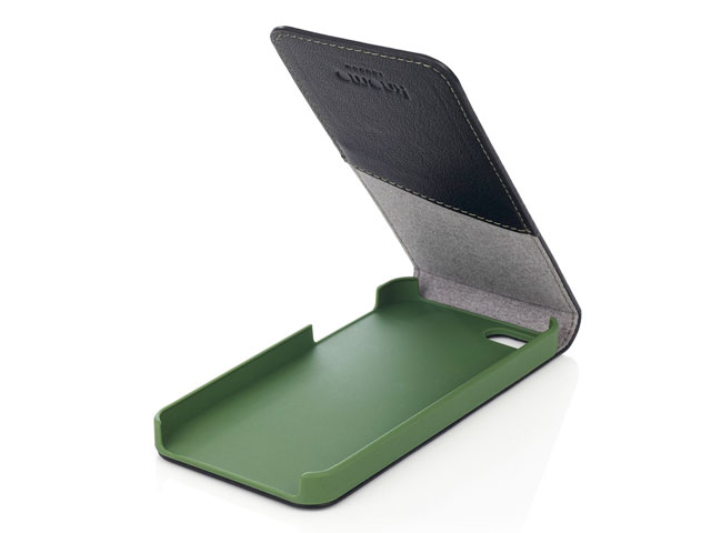 Knomo Leather Flip Case Hoesje voor iPhone 5/5S