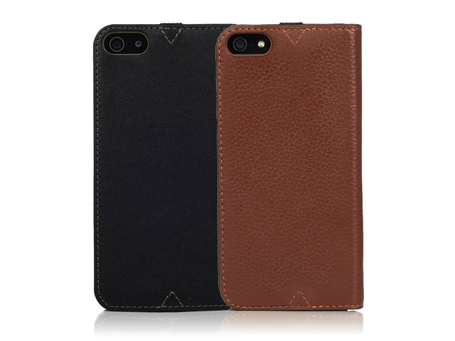 Knomo Leather Folio Case - iPhone SE / 5s / 5 hoesje