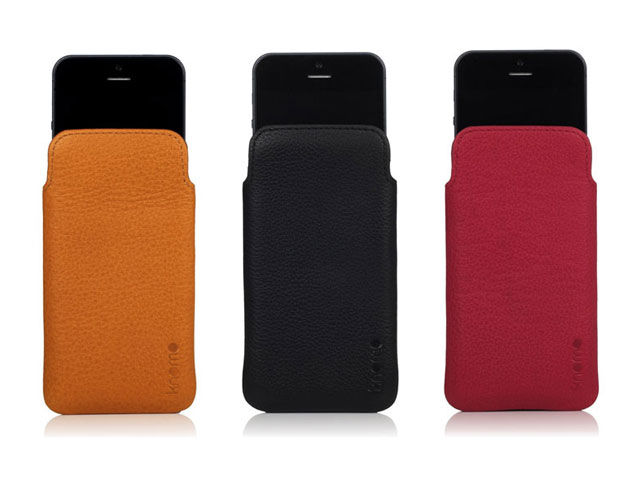Knomo Leather Slim Sleeve - iPhone SE / 5s / 5 hoesje