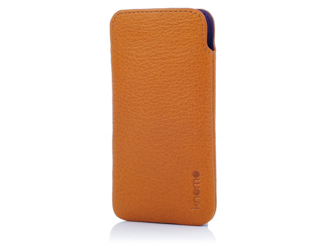 Knomo Leather Slim Sleeve - iPhone SE / 5s / 5 hoesje
