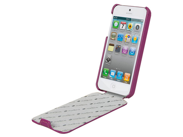 Melkco Jacka Type Purple - Leren iPhone SE/5s/5 hoesje
