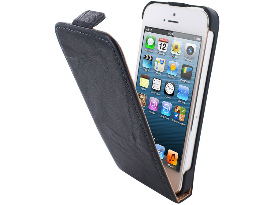 Mobiparts Vintage Leren Case Iphone Se 5s 5 Hoesje