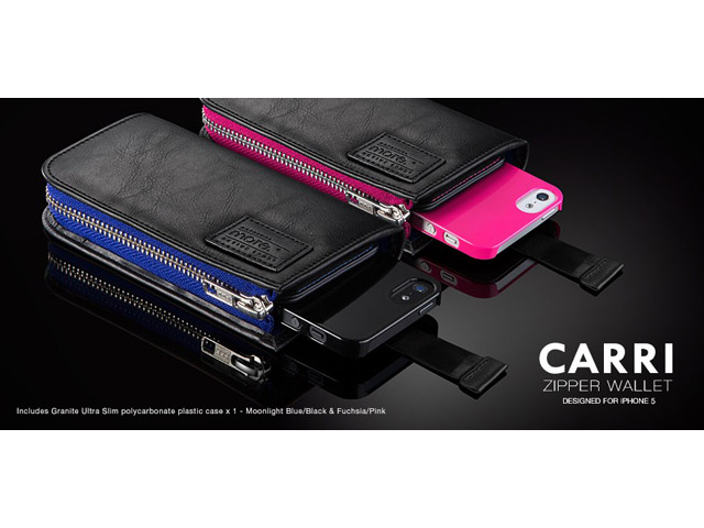more. Carri - iPhone SE/5s/5 hoesje + Leren Purse