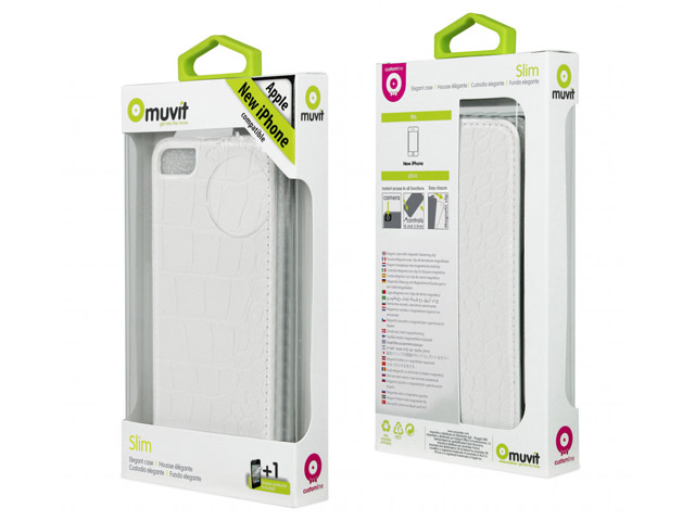 Muvit Elegant Croco Flip Case - iPhone SE/5s/5 hoesje