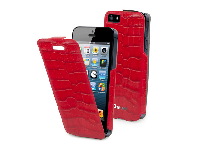 Muvit iFlip Croco Flip Case - iPhone SE/5s/5 hoesje