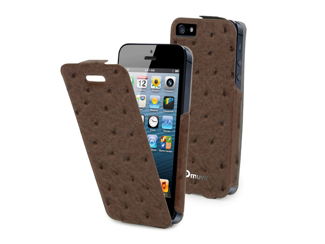 Muvit iFlip Ostrich Flip Case - iPhone SE/5s/5 hoesje